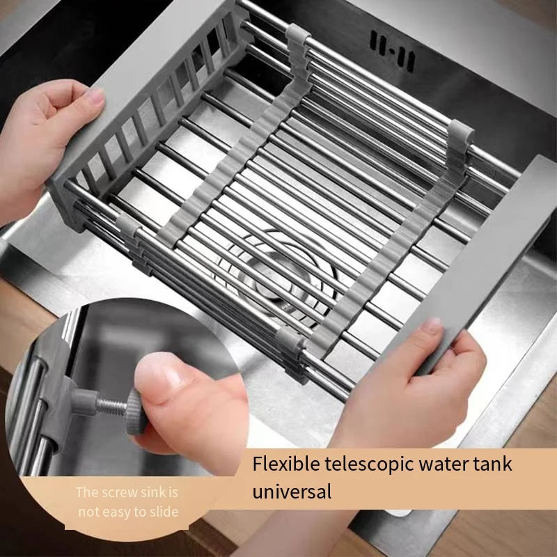 Kitchen Sink Drain Rack Dish Drain Rack Kitchen Basket Folding Drain Rack Stainless Steel Kitchen Sink Kitchen Washing Dishes